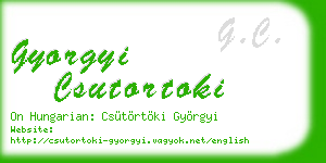 gyorgyi csutortoki business card