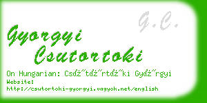 gyorgyi csutortoki business card